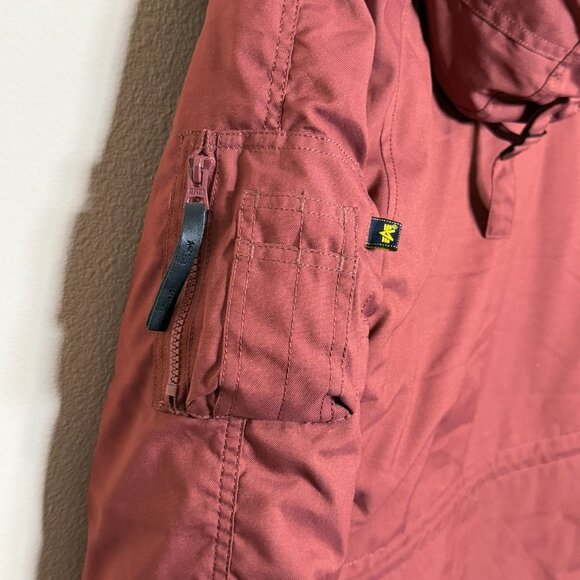 Alpha Industries Altitude Parka Jacket Red sz XS women’s - Picture 7 of 12